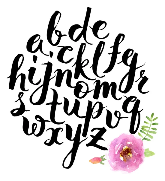 Fırça kalemle yazılmış alfabesi