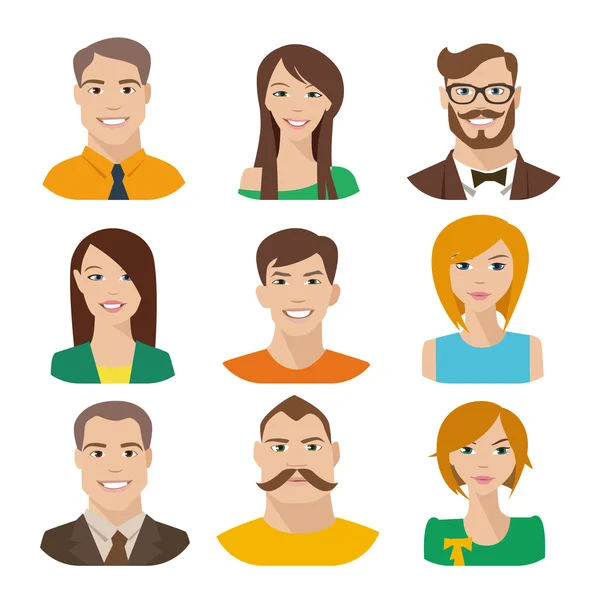 Gülümseyen mutlu insanlar simgeleri