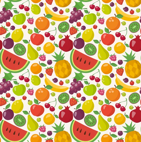 Patrón inconsútil de fruta colorida — Archivo Imágenes Vectoriales