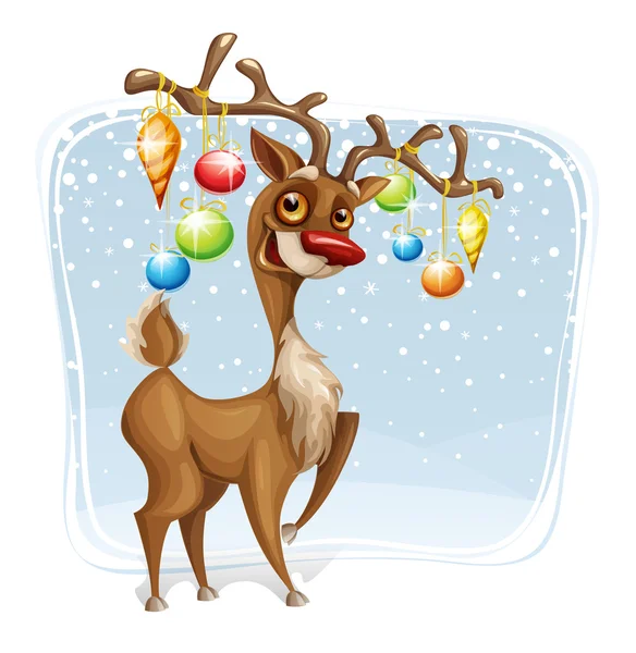 Barevné veselé vánoční přání — Stockový vektor