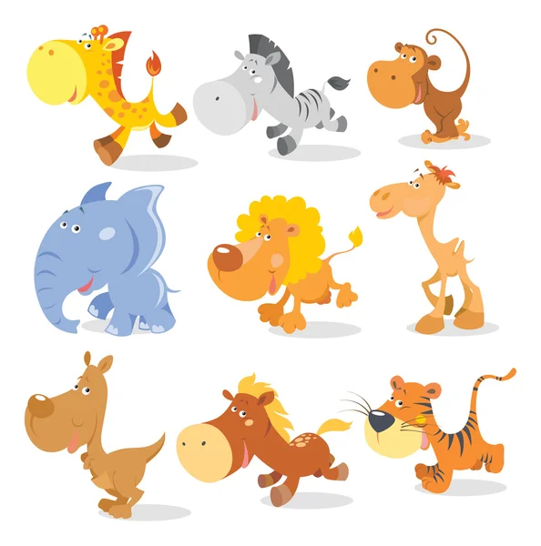 Animals sticker style — Stock Vector