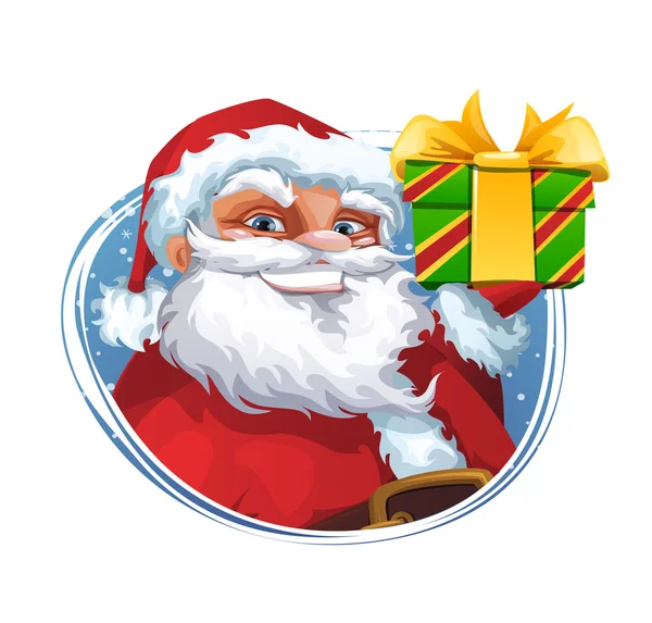 Tarjeta de Navidad con Santa Claus — Vector de stock