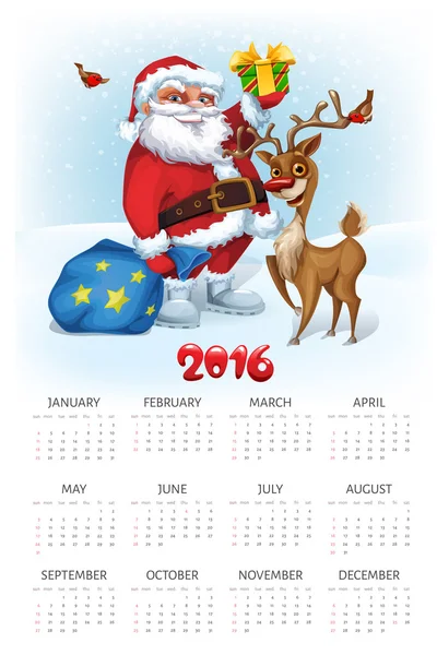 新年カレンダー — ストックベクタ