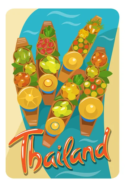 Туристический плакат Таиланда . — стоковый вектор