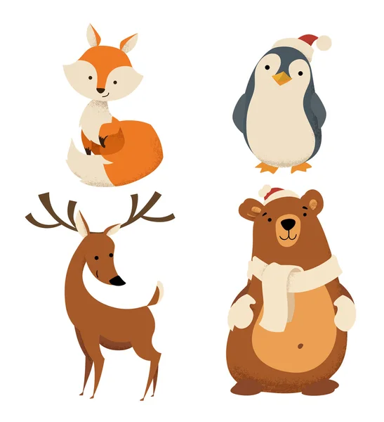 Vector Christmas characters. — Stock Vector