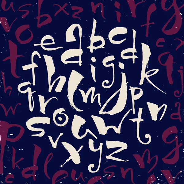 Alphabet dessiné à la main — Image vectorielle