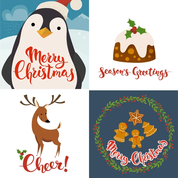 Merry Christmas cards — Stock Vector