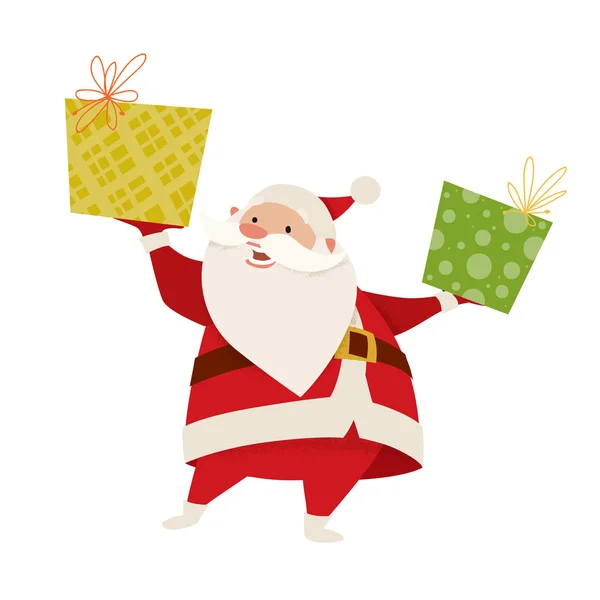 Tarjeta de Navidad con Santa Claus — Vector de stock