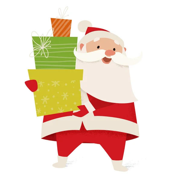 Tarjeta de Navidad con Santa Claus — Vector de stock