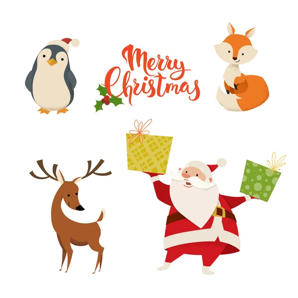 Tarjeta de navidad feliz — Vector de stock