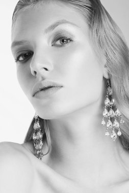 Glamour güzellik modeli ile makyaj