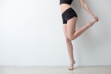 Pretty fir girl is going for sports