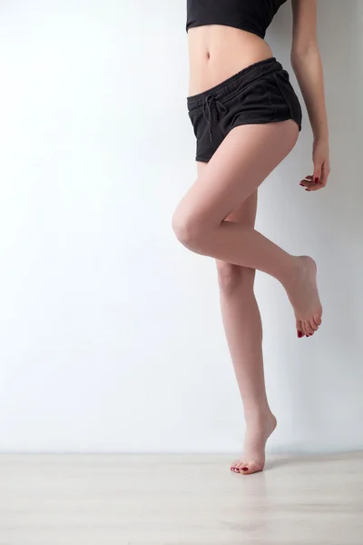 Cheerful fit young woman with beautiful figure — ストック写真