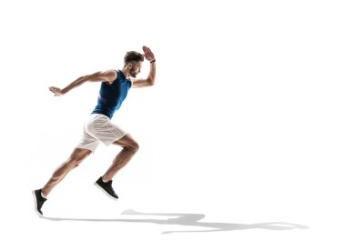 Çekici genç atlet gücü ile koşu