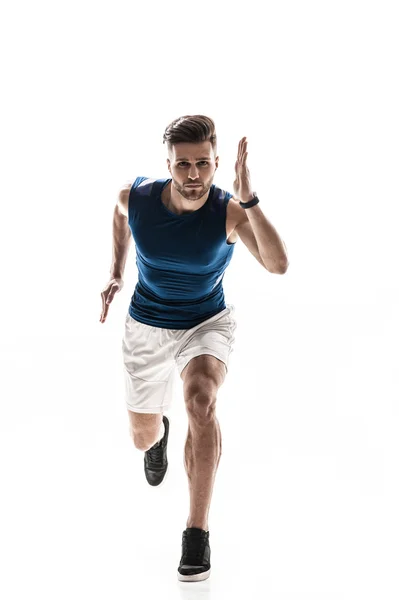 Skicklig manlig jogger är mycket snabb — Stockfoto