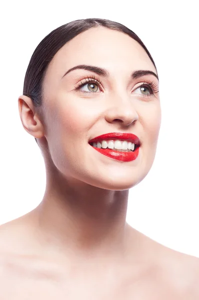 Pretty healthy girl with beautiful make-up — Stock Photo, Image