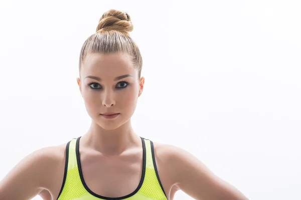 Confident fit girl is ready for training — Stock Photo, Image