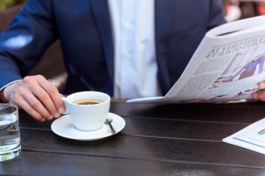 İşadamı el kavramı içki tablo Cafe