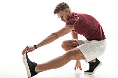 Usta genç sporcu egzersiz yapıyor