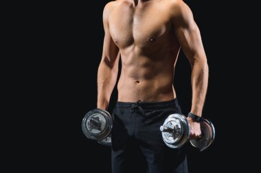 Sportif adam ağırlık egzersiz