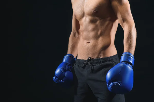 Professional male boxer preparing for fight — Stock Photo, Image