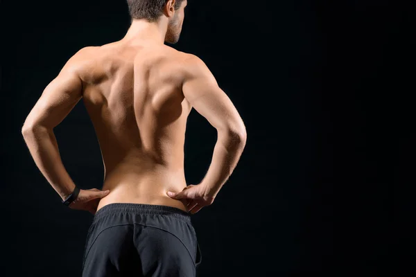 Skillful sportsman posing with confidence — Stock Photo, Image