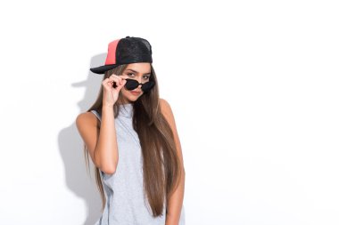 Çekici kız poz ve baştan