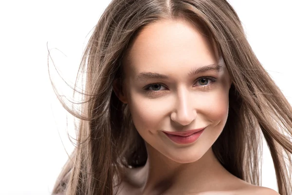 Sağlıklı kız olumlu duygular ifade