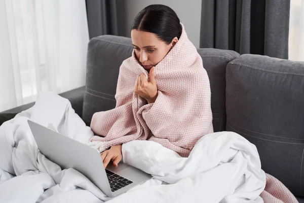 Woman during the self isolation