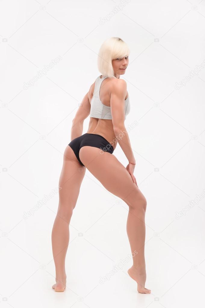 Full body shot of female  athletic forms