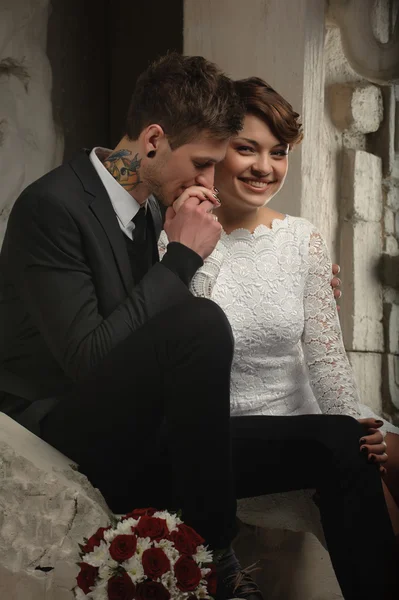 Séance photo de mariage dans le Studio — Photo