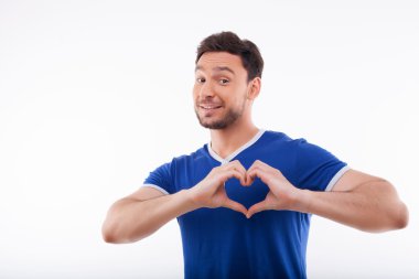 Handsome young man is falling in love with someone