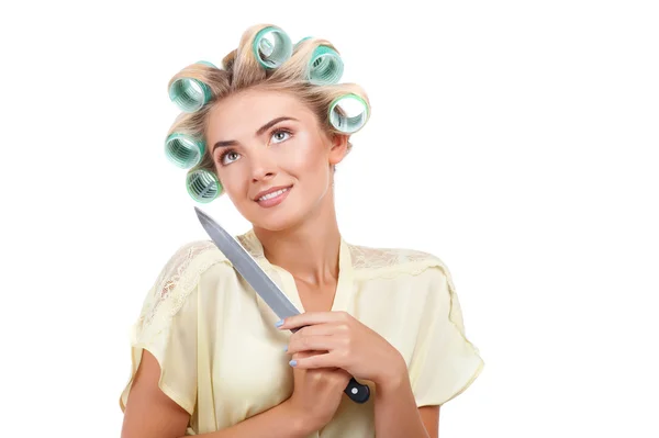 Attractive young woman is preparing cook — Stockfoto