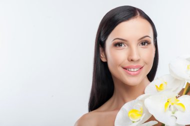 Beautiful young girl with perfect healthy body