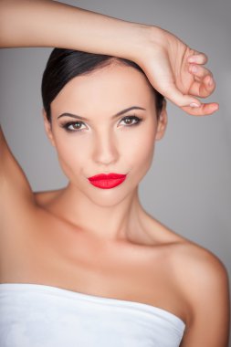 Attractive young girl is expressing her sexuality