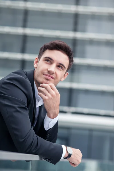 Attractive young businessman has an appointment with client — Stock Photo, Image
