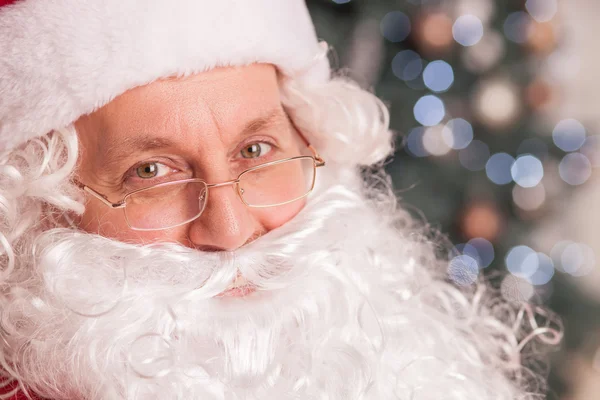 Gorgeous Father Christmas is greeting people positively — Stock fotografie
