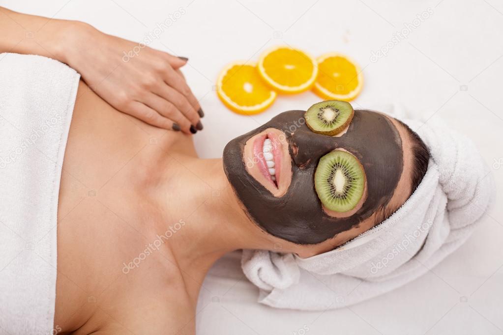 Attractive girl is having skin care treatment