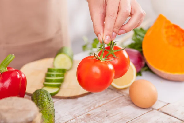 Mira esta comida fresca y apetitosa. — Foto de Stock