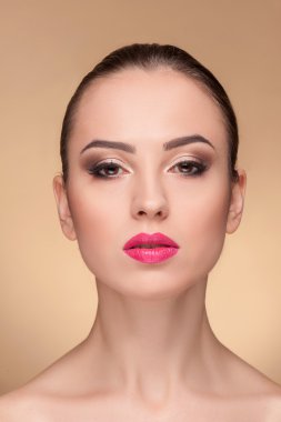 Beautiful girl is caring of her skin