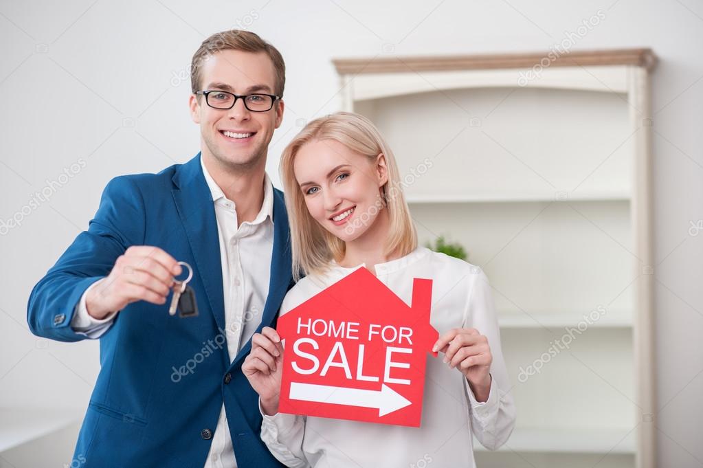 Pretty married couple is selling their house