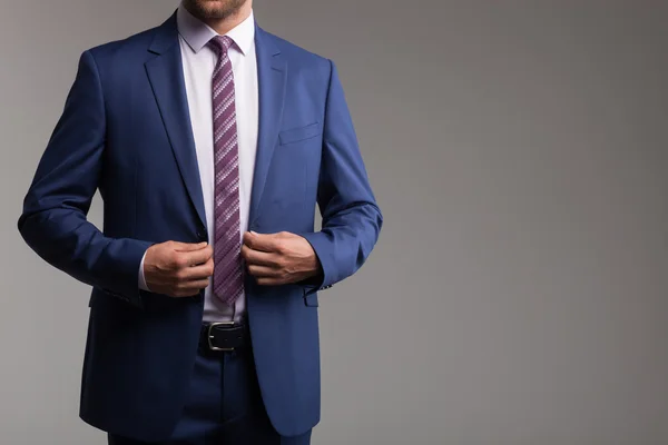 Successful businessman in elegant new formalwear — Stok fotoğraf