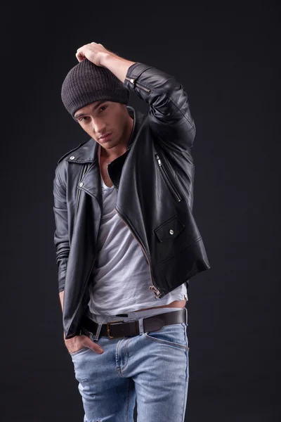 Attractive young rocker with cool image — Stock Photo, Image