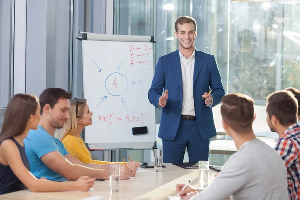 Equipo creativo hábil está discutiendo nuevo proyecto —  Fotos de Stock