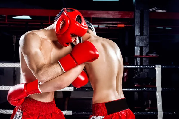 Tough opponents are sparing with each other — Stock fotografie