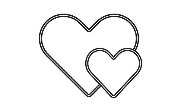 Ikony Serca Koncepcja Miłości Symbol Miłości Valentins Day Love Kochanek — Wektor stockowy