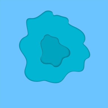 kağıt kesimi mavi tasarım ilüstrasyonu