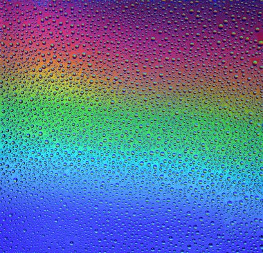 bir cam üzerine düşer