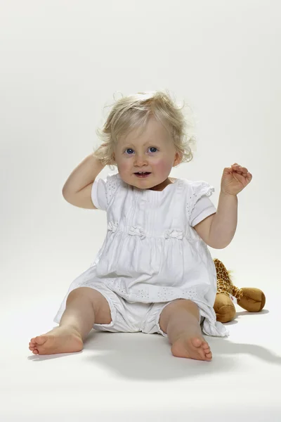 Little blonde girl Stock Photo