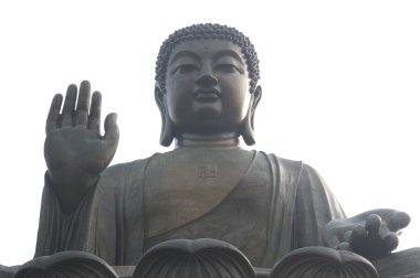 Hong Kong büyük Tian Tan Buddha ve Po Lin Manastırı